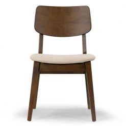 Astin Dark Brown Wood Chair with Beige Fabric Seat (Set of 2) by Glamour Home 11 Astin Dark Brown Wood Chair with Beige Fabric Seat (Set of 2) by Glamour Home -Kahomvis Sales Store dark brown beige glamour home accent chairs ghdc 1440 c3 1000