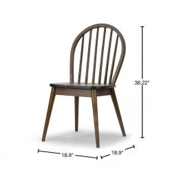 Astra Dark Brown Solid Wood Chair with Windsor Back (Set of 2) by Glamour Home 10 Astra Dark Brown Solid Wood Chair with Windsor Back (Set of 2) by Glamour Home -Kahomvis Sales Store dark brown glamour home accent chairs ghdc 1444 40 1000