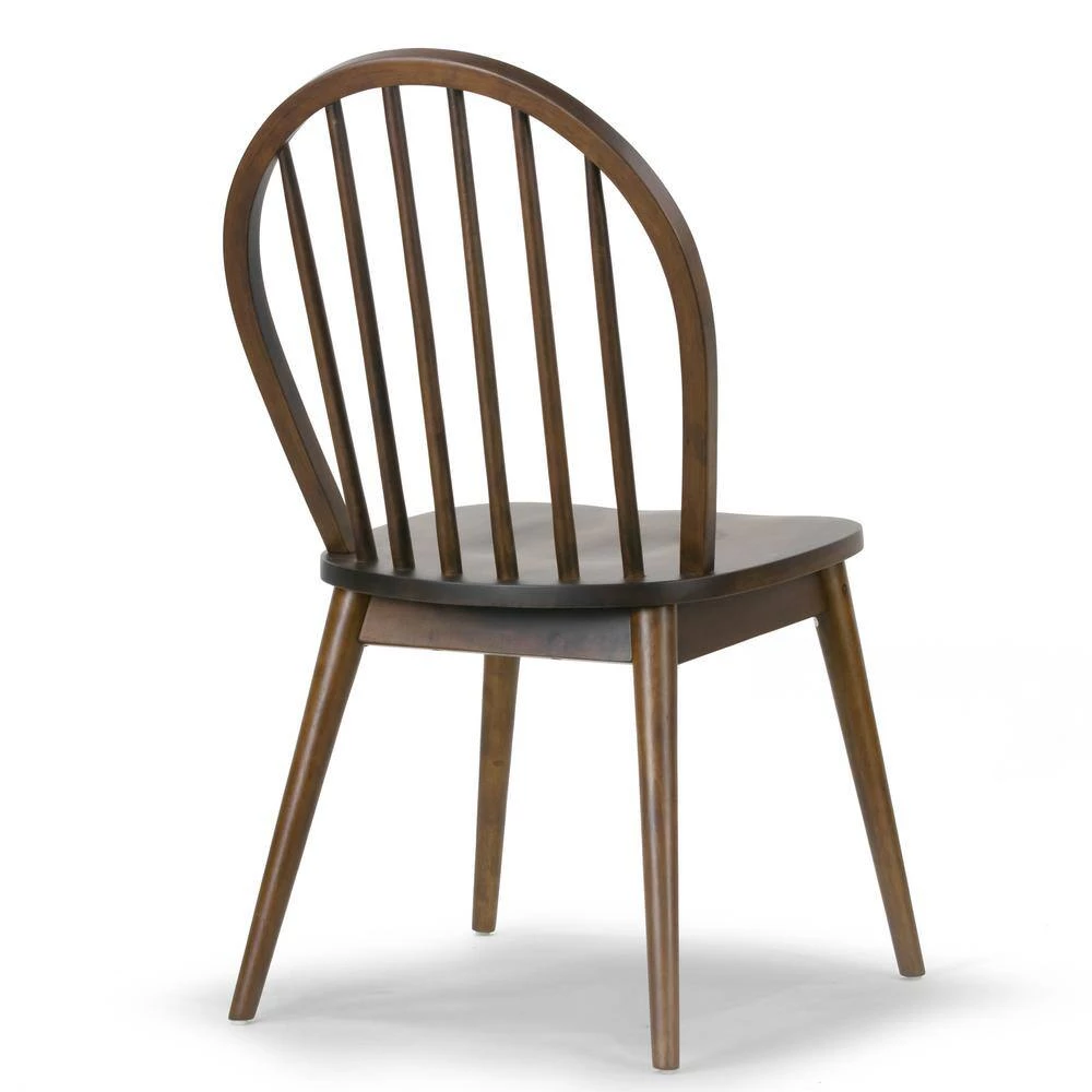 Astra Dark Brown Solid Wood Chair with Windsor Back (Set of 2) by Glamour Home 6 Astra Dark Brown Solid Wood Chair with Windsor Back (Set of 2) by Glamour Home - Image 6
