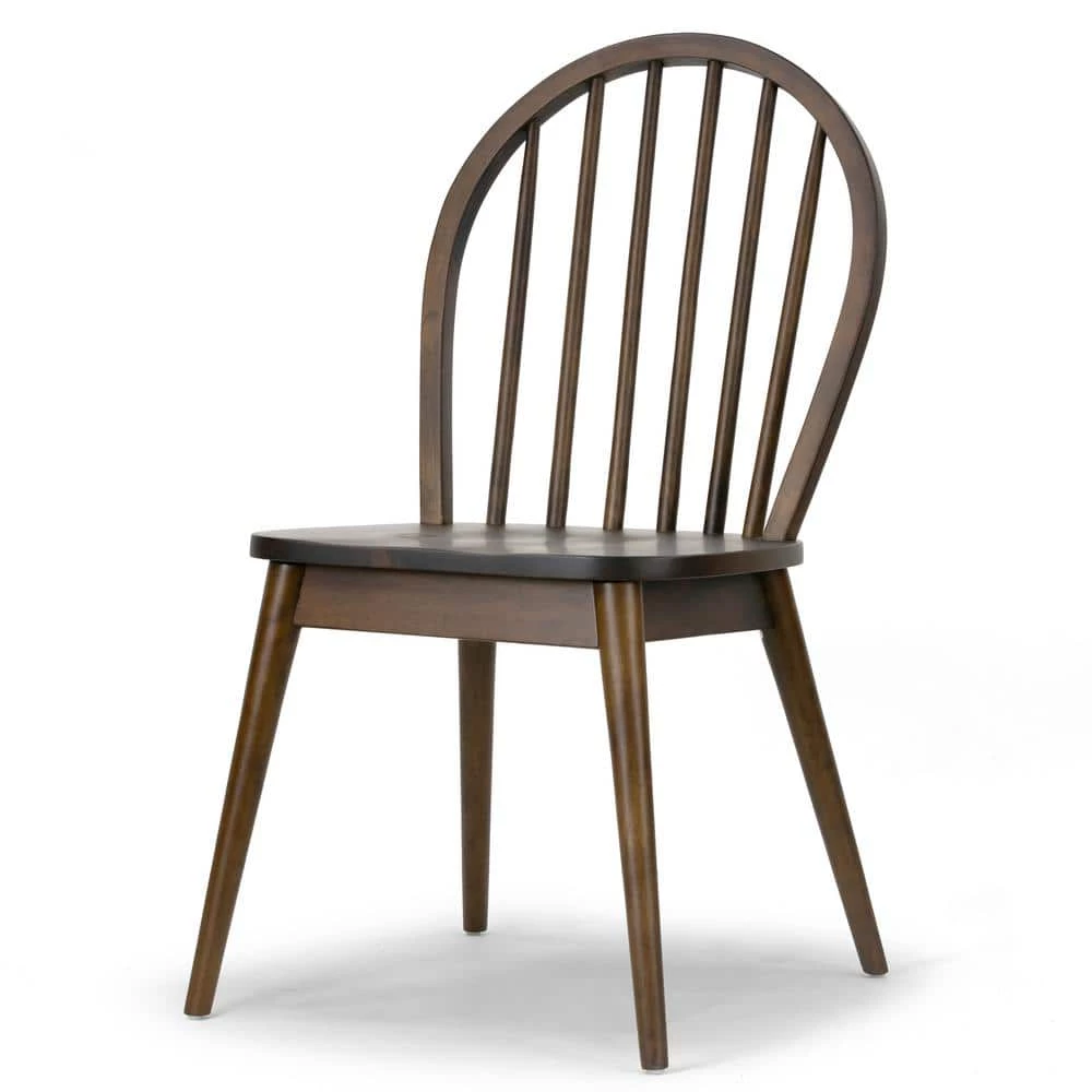 Astra Dark Brown Solid Wood Chair with Windsor Back (Set of 2) by Glamour Home 5 Astra Dark Brown Solid Wood Chair with Windsor Back (Set of 2) by Glamour Home - Image 5