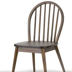 Astra Dark Brown Solid Wood Chair with Windsor Back (Set of 2) by Glamour Home 14 Astra Dark Brown Solid Wood Chair with Windsor Back (Set of 2) by Glamour Home -Kahomvis Sales Store dark brown glamour home accent chairs ghdc 1444 fa 1000