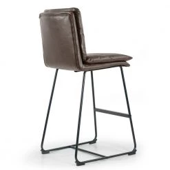 Aulani Brown Upholstered Metal Frame 30 in. Bar Stool with Puffy Cushions (Set of 2) by Glamour Home 14 Aulani Brown Upholstered Metal Frame 30 in. Bar Stool with Puffy Cushions (Set of 2) by Glamour Home -Kahomvis Sales Store dark brown glamour home bar stools ghstl 1497 1f 1000