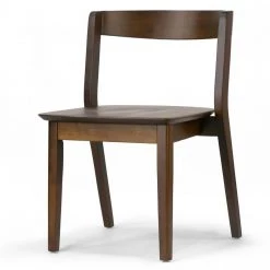 Astor Dark Brown Solid Wood Chair with Curved Back (Set of 2) by Glamour Home 10 Astor Dark Brown Solid Wood Chair with Curved Back (Set of 2) by Glamour Home -Kahomvis Sales Store dark brown glamour home dining chairs ghdc 1442 4f 1000