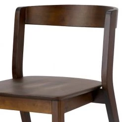 Astor Dark Brown Solid Wood Chair with Curved Back (Set of 2) by Glamour Home 12 Astor Dark Brown Solid Wood Chair with Curved Back (Set of 2) by Glamour Home -Kahomvis Sales Store dark brown glamour home dining chairs ghdc 1442 fa 1000