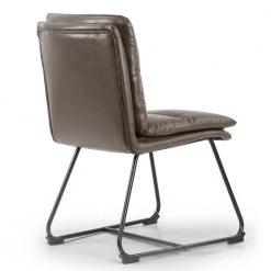 Set of 2 Aulani Brown Upholstered Metal Frame Dining Chair with Puffy Cushions by Glamour Home 10 Set of 2 Aulani Brown Upholstered Metal Frame Dining Chair with Puffy Cushions by Glamour Home -Kahomvis Sales Store dark brown glamour home dining chairs ghdc 1491 44 1000