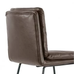 Set of 2 Aulani Brown Upholstered Metal Frame Dining Chair with Puffy Cushions by Glamour Home 11 Set of 2 Aulani Brown Upholstered Metal Frame Dining Chair with Puffy Cushions by Glamour Home -Kahomvis Sales Store dark brown glamour home dining chairs ghdc 1491 fa 1000