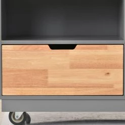 Dusty Blue Kitchen Cart with Rubber Wood Tabletop, Mobile Two-Sided Storage Cabinet Kitchen Island by Kahomvis 18 Dusty Blue Kitchen Cart with Rubber Wood Tabletop, Mobile Two-Sided Storage Cabinet Kitchen Island by Kahomvis -Kahomvis Sales Store dusty blue kahomvis kitchen carts kk lk05 1aag 1f 1000