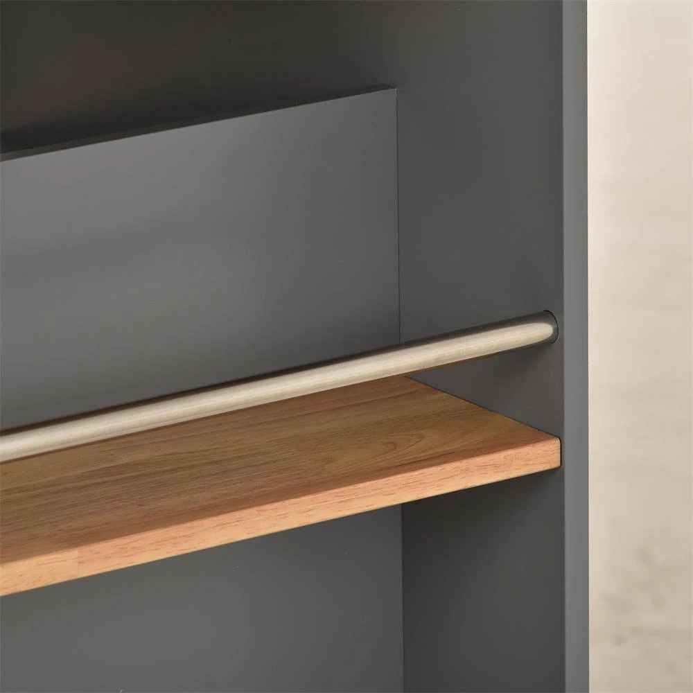 Dusty Blue Kitchen Cart with Rubber Wood Tabletop, Mobile Two-Sided Storage Cabinet Kitchen Island by Kahomvis 9 Dusty Blue Kitchen Cart with Rubber Wood Tabletop, Mobile Two-Sided Storage Cabinet Kitchen Island by Kahomvis - Image 9