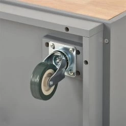 Dusty Blue Kitchen Cart with Rubber Wood Tabletop, Mobile Two-Sided Storage Cabinet Kitchen Island by Kahomvis 20 Dusty Blue Kitchen Cart with Rubber Wood Tabletop, Mobile Two-Sided Storage Cabinet Kitchen Island by Kahomvis -Kahomvis Sales Store dusty blue kahomvis kitchen carts kk lk05 1aag fa 1000