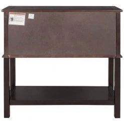 35 in. Espresso Distressed Standard Rectangle Wood Console Table with Sliding Barn Door and-Drawers by Kahomvis -Kahomvis Sales Store espresso distressed finish kahomvis console tables tre lkwf 08aap 66 1000