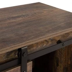 Espresso Buffet with Sliding Barn Door and Shelves, Rustic Wooden Storage Sideboard by Kahomvis 14 Espresso Buffet with Sliding Barn Door and Shelves, Rustic Wooden Storage Sideboard by Kahomvis -Kahomvis Sales Store espresso kahomvis sideboards buffet tables js lkw3 3051 4f 1000