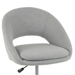 Aura Grey Fabric Upholstered Adjustable Height Swivel Office Chair with Wheel Base by Glamour Home 10 Aura Grey Fabric Upholstered Adjustable Height Swivel Office Chair with Wheel Base by Glamour Home -Kahomvis Sales Store gray glamour home task chairs ghtsc 1498 44 1000