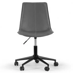 Amery Grey Faux Leather Adjustable Height Swivel Office Chair with Wheel Base by Glamour Home 7 Amery Grey Faux Leather Adjustable Height Swivel Office Chair with Wheel Base by Glamour Home -Kahomvis Sales Store gray glamour home task chairs ghtsc 1502 c3 1000