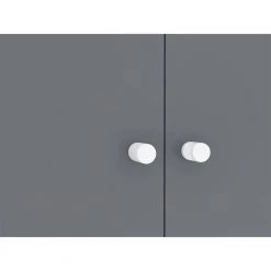 Modern Gray Metal Storage Cabinet with 6-Doors, 3-Tier Office Storage Cabinet for Bedroom or Entryway by Kahomvis -Kahomvis Sales Store gray kahomvis accent cabinets db lkw5 2955 c3 1000