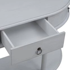 48 in. Gray Wash Standard Half Moon Wood Console Table with Single Drawer by Kahomvis 14 48 in. Gray Wash Standard Half Moon Wood Console Table with Single Drawer by Kahomvis -Kahomvis Sales Store gray wash kahomvis console tables tre lkwf2 7aae 4f 1000