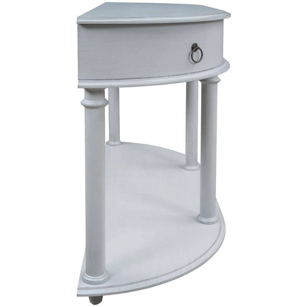 48 in. Gray Wash Standard Half Moon Wood Console Table with Single Drawer by Kahomvis 2 48 in. Gray Wash Standard Half Moon Wood Console Table with Single Drawer by Kahomvis - Image 2