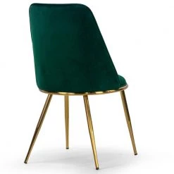 Anzu Green Velvet Dining Chair with Golden Metal Legs (Set of 2) by Glamour Home -Kahomvis Sales Store green golden legs glamour home dining chairs ghdc 1415 44 1000