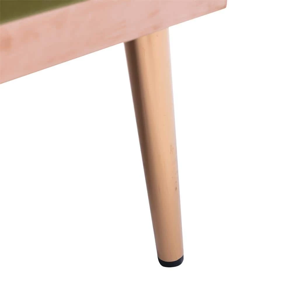 55.11 in. Green Velvet Upholstered 2-Seater Loveseat with Pillows and Metal Feet by Kahomvis 7 55.11 in. Green Velvet Upholstered 2-Seater Loveseat with Pillows and Metal Feet by Kahomvis - Image 7