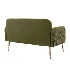 55.11 in. Green Velvet Upholstered 2-Seater Loveseat with Pillows and Metal Feet by Kahomvis 11 55.11 in. Green Velvet Upholstered 2-Seater Loveseat with Pillows and Metal Feet by Kahomvis -Kahomvis Sales Store green kahomvis loveseats cm lkw3 6713 66 1000