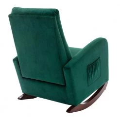 Green Velvet Tufted Fabric Modern High Back Rocking Arm Chair (Set of 1) by Kahomvis 11 Green Velvet Tufted Fabric Modern High Back Rocking Arm Chair (Set of 1) by Kahomvis -Kahomvis Sales Store green kahomvis rockers gliders ottomans bb lkwf 61aad 66 1000