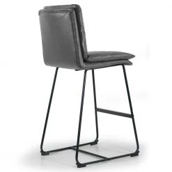 Aulani Grey Upholstered Metal Frame 30 in. Bar Stool with Puffy Cushions (Set of 2) by Glamour Home 12 Aulani Grey Upholstered Metal Frame 30 in. Bar Stool with Puffy Cushions (Set of 2) by Glamour Home -Kahomvis Sales Store grey glamour home bar stools ghstl 1495 1f 1000