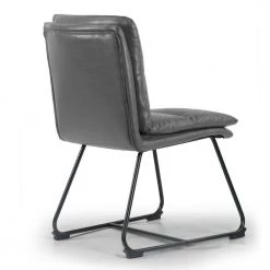 Set of 2 Aulani Grey Upholstered Metal Frame Dining Chair with Puffy Cushions by Glamour Home 10 Set of 2 Aulani Grey Upholstered Metal Frame Dining Chair with Puffy Cushions by Glamour Home -Kahomvis Sales Store grey glamour home dining chairs ghdc 1489 44 1000