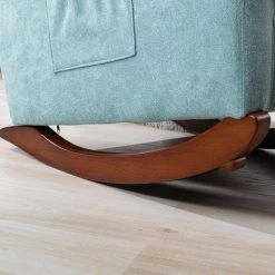 Mint Green Cotton Tufted Fabric Modern High Back Rocking Arm Chair (Set of 1) by Kahomvis 15 Mint Green Cotton Tufted Fabric Modern High Back Rocking Arm Chair (Set of 1) by Kahomvis -Kahomvis Sales Store mint green kahomvis rockers gliders ottomans bb lkwf 61aam 1f 1000