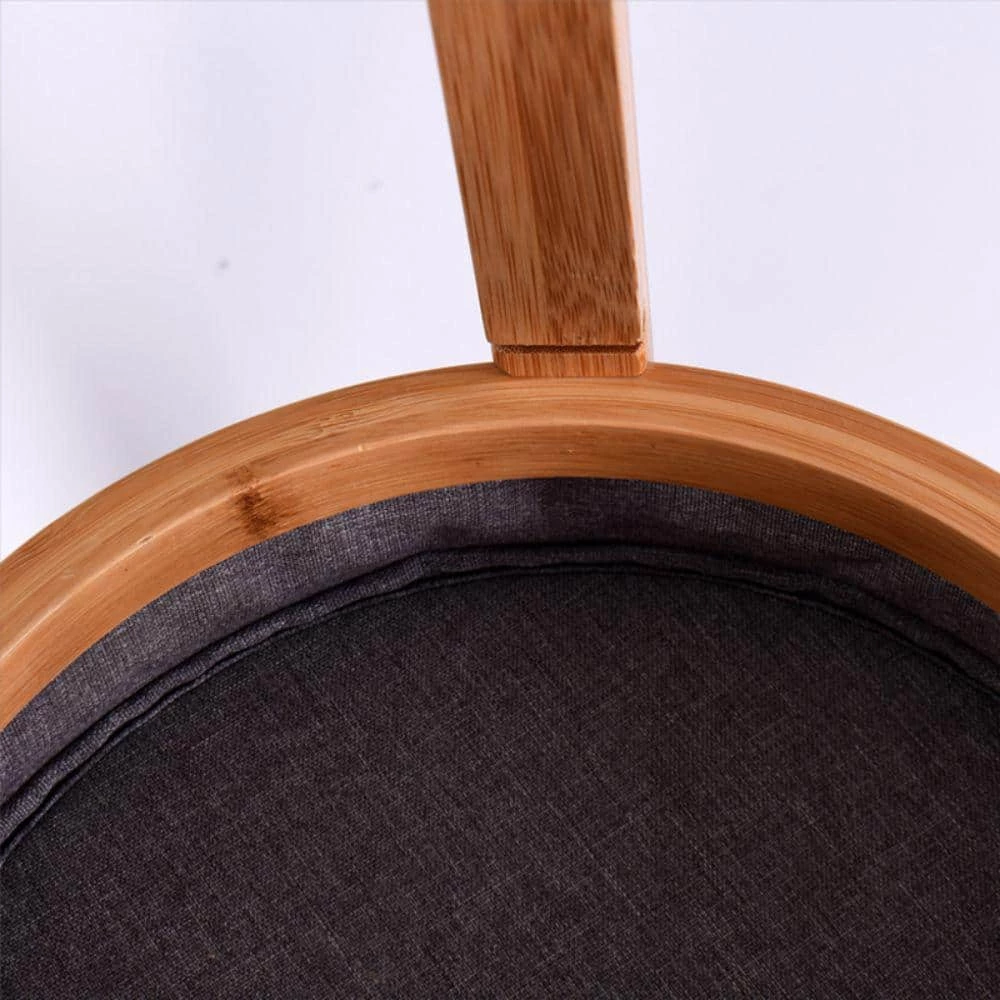 Natural Bamboo Freestanding Coat Rack with Storage Rack by Kahomvis 3 Natural Bamboo Freestanding Coat Rack with Storage Rack by Kahomvis - Image 3