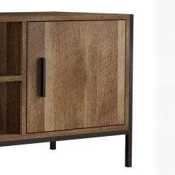 48.38 in. Natural TV Stand Fits TV's up to 50 in. with 2 Storage Cabinets and Open Shelves by Kahomvis -Kahomvis Sales Store natural kahomvis tv stands sai lkw7 2156 1f 1000
