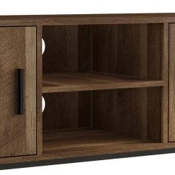 48.38 in. Natural TV Stand Fits TV's up to 50 in. with 2 Storage Cabinets and Open Shelves by Kahomvis -Kahomvis Sales Store natural kahomvis tv stands sai lkw7 2156 4f 1000