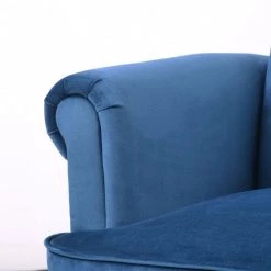 Navy Blue Elegant Velvet Button Tufted Arm Chair (Set of 1) by Kahomvis -Kahomvis Sales Store navy blue kahomvis accent chairs bb lkpp 9aan 4f 1000