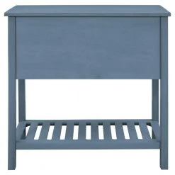 31.7 in. Navy Blue Standard Rectangle Wood Console Table with Bottom-Shelf and Storage-Drawers by Kahomvis -Kahomvis Sales Store navy blue kahomvis console tables tre lkwf 62aam 66 1000