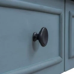 52 in. Navy Blue Standard Half Moon Wood Console Table with 2-Top Drawers by Kahomvis -Kahomvis Sales Store navy blue kahomvis console tables tre lkwf2 4aam fa 1000