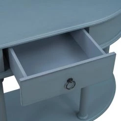 48 in. Navy Blue Standard Half Moon Wood Console Table with Single Drawer by Kahomvis 14 48 in. Navy Blue Standard Half Moon Wood Console Table with Single Drawer by Kahomvis -Kahomvis Sales Store navy blue kahomvis console tables tre lkwf2 7aam 4f 1000