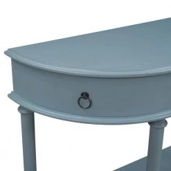 48 in. Navy Blue Standard Half Moon Wood Console Table with Single Drawer by Kahomvis 17 48 in. Navy Blue Standard Half Moon Wood Console Table with Single Drawer by Kahomvis -Kahomvis Sales Store navy blue kahomvis console tables tre lkwf2 7aam fa 1000