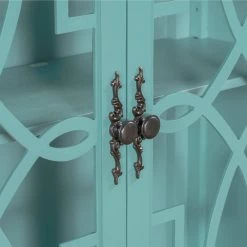 36 in. Navy Green Acacia Wood Accent Buffet Sideboard Storage Cabinet with Doors and Adjustable Shelf by Kahomvis -Kahomvis Sales Store navy green kahomvis sideboards buffet tables u lkwf2 76aag 44 1000