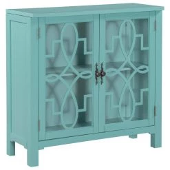 36 in. Navy Green Acacia Wood Accent Buffet Sideboard Storage Cabinet with Doors and Adjustable Shelf by Kahomvis -Kahomvis Sales Store navy green kahomvis sideboards buffet tables u lkwf2 76aag 4f 1000