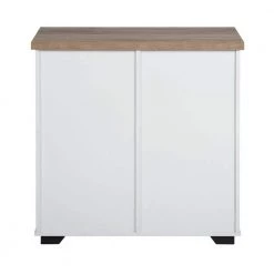 Oak Accent Storage Cabinet with Sliding Slat Door by Kahomvis -Kahomvis Sales Store oak kahomvis accent cabinets gp lkw9 0261 66 1000