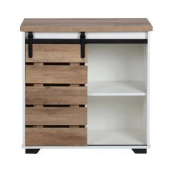 Oak Accent Storage Cabinet with Sliding Slat Door by Kahomvis -Kahomvis Sales Store oak kahomvis accent cabinets gp lkw9 0261 c3 1000