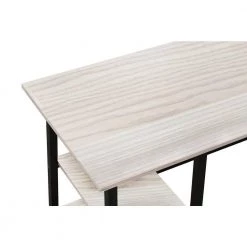 47.6 in. Retangular Oak Wood Computer Desk with 2 Shelves by Kahomvis -Kahomvis Sales Store oak kahomvis computer desks ic lkw4 1101 4f 1000