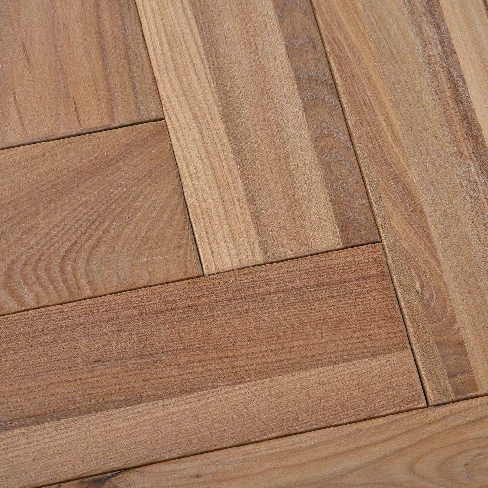 43 .3 in. Old Elm Wood Finished Small Rectangle Wood Coffee Table with Chevron Pattern and Metal Hairpin Legs by Kahomvis 5 43 .3 in. Old Elm Wood Finished Small Rectangle Wood Coffee Table with Chevron Pattern and Metal Hairpin Legs by Kahomvis - Image 5