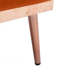 55.11 in. Orange Velvet Upholstered 2-Seater Loveseat with Pillows and Metal Feet by Kahomvis -Kahomvis Sales Store orange kahomvis loveseats cm lkw3 6712 44 1000