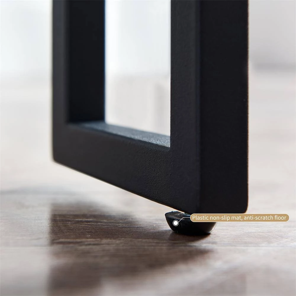 26 in. Retro Wood Color Rectangle Wood End Table with 2-Tier Storage Shelf, Dual Tier Small Square Side Table by Kahomvis 6 26 in. Retro Wood Color Rectangle Wood End Table with 2-Tier Storage Shelf, Dual Tier Small Square Side Table by Kahomvis - Image 6