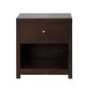 1-Drawer Rich Brown Nightstand 25 in. H x 22 in. W x 17 in. D by Kahomvis