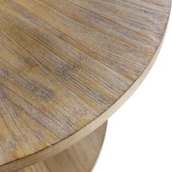 35.27 in. Rustic Brown Round Wood Coffee Table with Storage Shelf by Kahomvis -Kahomvis Sales Store rustic brown kahomvis coffee tables lzx lkwfz 338 4f 1000