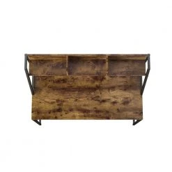 45.3 in. Retangular Industrial Rustic Brown Wood Computer Desk with Storage Shelves by Kahomvis 11 45.3 in. Retangular Industrial Rustic Brown Wood Computer Desk with Storage Shelves by Kahomvis -Kahomvis Sales Store rustic brown kahomvis computer desks sai lkw7 1089 4f 1000