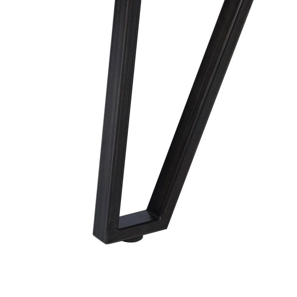 40 in. Round Rustic Brown Wood Top with Metal Frame (Seats 4) by Kahomvis 6 40 in. Round Rustic Brown Wood Top with Metal Frame (Seats 4) by Kahomvis - Image 6