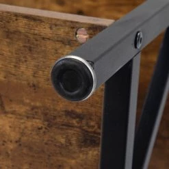 1-Drawer Rustic Brown Wood End Table Nightstand with Storage Shelf and Metal Frame 23.5"H x 15.5"W x 15.5"D (2-Pack) by Kahomvis 14 1-Drawer Rustic Brown Wood End Table Nightstand with Storage Shelf and Metal Frame 23.5"H x 15.5"W x 15.5"D (2-Pack) by Kahomvis -Kahomvis Sales Store rustic brown kahomvis nightstands bss lkw1 1571 44 1000