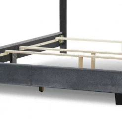 Aria Silver Grey Velvet Queen Bed with Piping and Button Tufting by Glamour Home 7 Aria Silver Grey Velvet Queen Bed with Piping and Button Tufting by Glamour Home -Kahomvis Sales Store silver grey glamour home panel beds ghub 1368 c3 1000