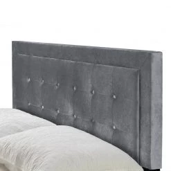 Austin Silver Grey Velvety Fabric Queen Bed with Button Tufting and Stitching by Glamour Home -Kahomvis Sales Store silver grey glamour home panel beds ghub 1532 1f 1000